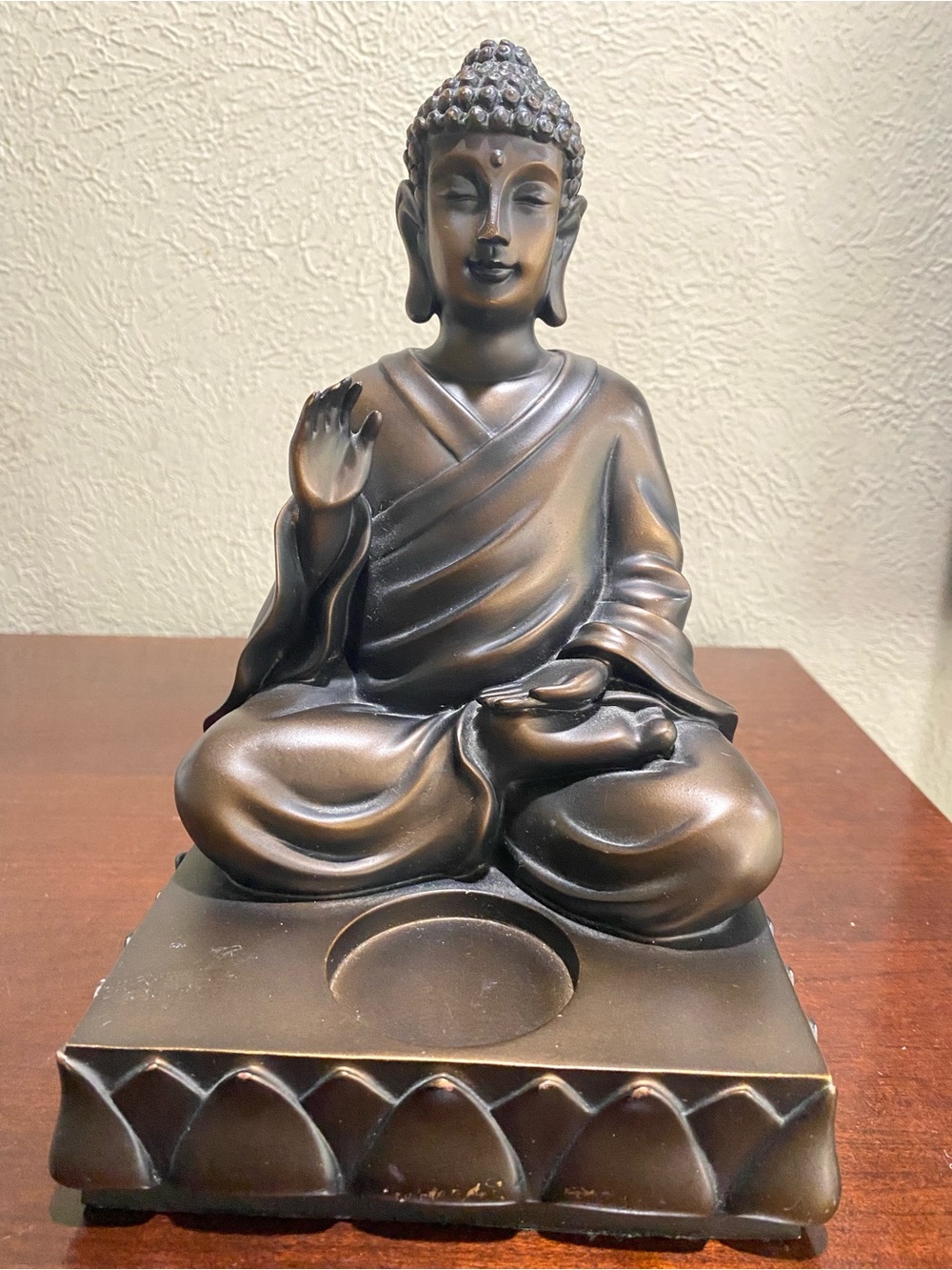 Vintage, Party lite, Meditating Buddha Tea Light Candle Holder
